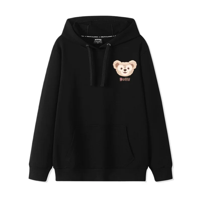 2024 Cartoon Disney Star Delu Bear Rabbit Couple Sweater Simple and Casual Loose Best Friend Dress Pullover Hooded Sweater Coat