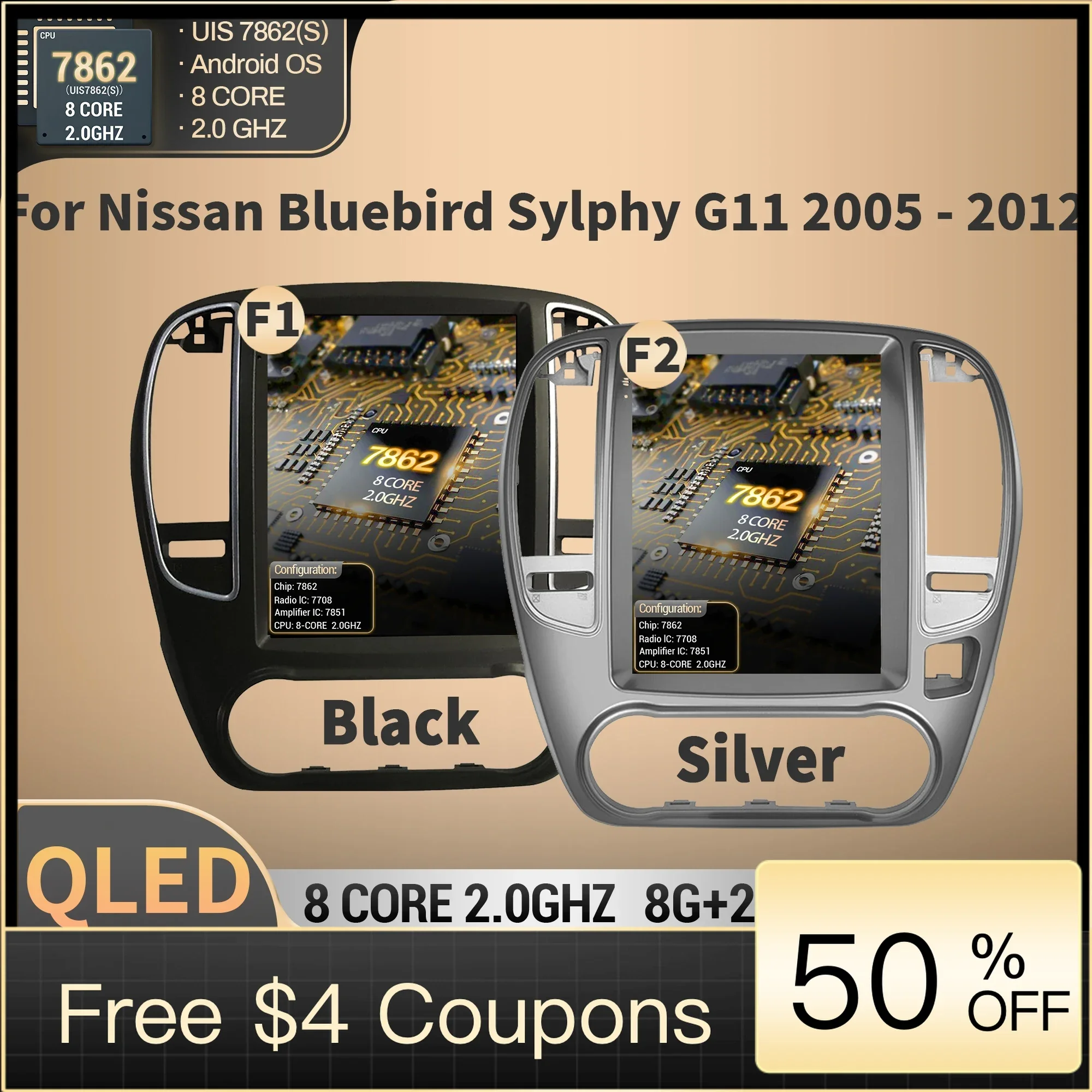 9.7inch For Nissan Bluebird Sylphy G11 2005 2006 2007 2008-2012 Car Radio Multimedia Navigation CarPlay Head Unit QLED Screen