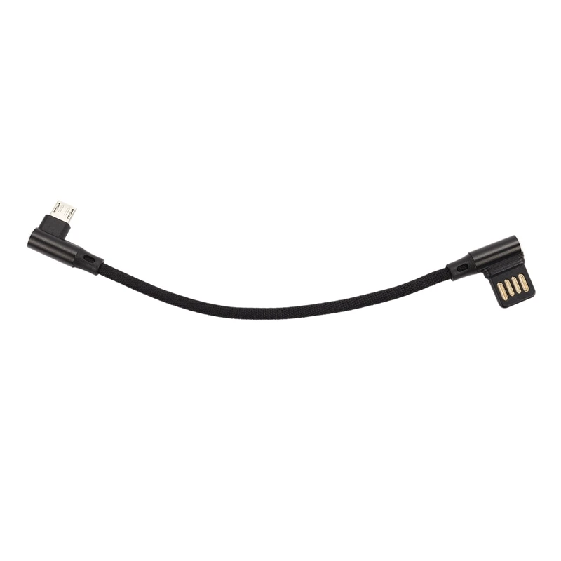 15Cm Micro- Usb 5Pin Right Angle To Left Right Angle 90 Degree Usb 2.0 Dual Elbow Data Charging Cable For Tablet & Phone V8