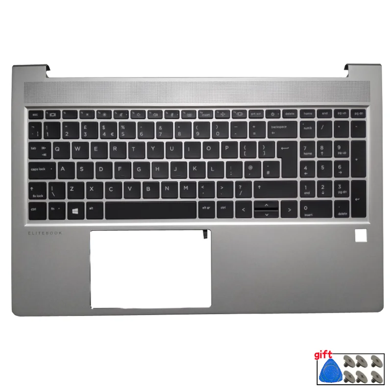 ل Elitebook 655R G8 G9 G10 650 G8 G9 G10 كمبيوتر محمول جديد الولايات المتحدة/المملكة المتحدة/LA/SP مع لوحة المفاتيح Palmrest الغطاء العلوي قطع غيار الكمبيوتر #2