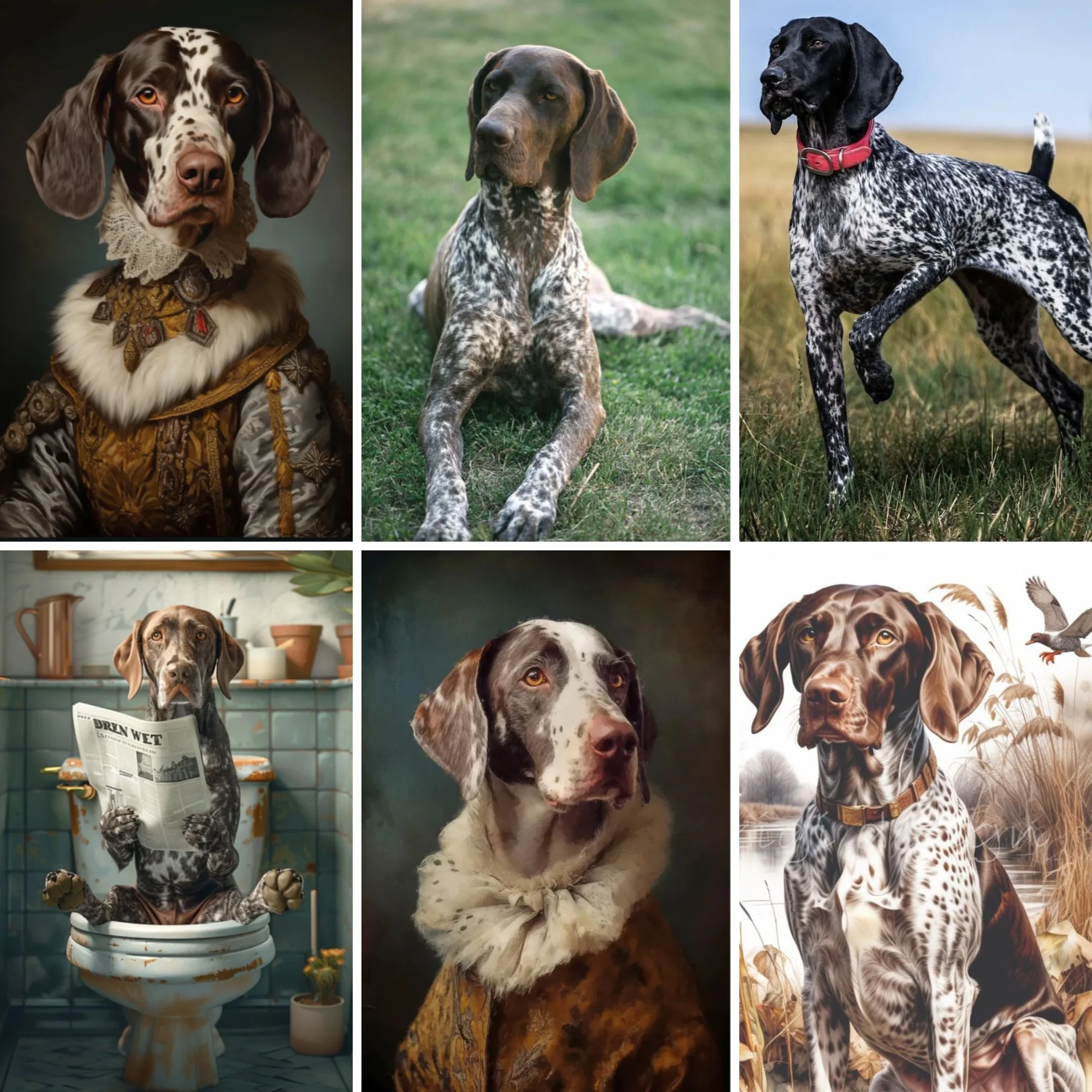 

Diamond Painting Set Square Drill German Shorthaired Pointer Dog , Full Rhinestones Embroidered Picture Hunting Nursery Art