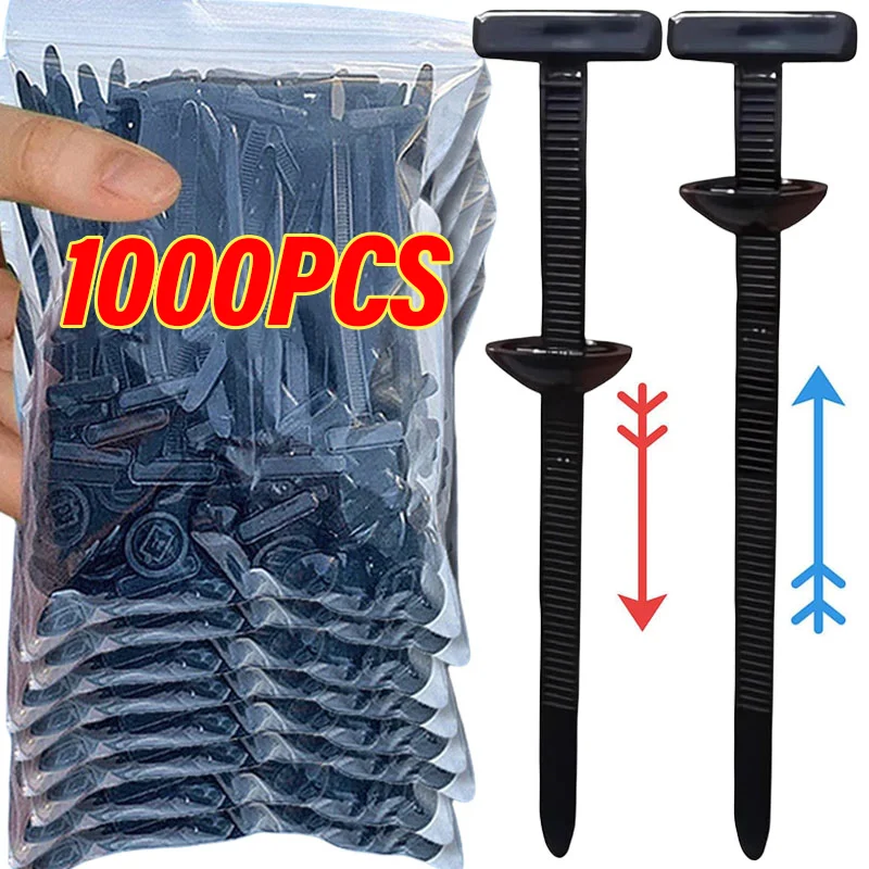 Universal Nylon Cable Tie Buckle Auto Fastener Screw Replacement Clip Car Fender Trunk Engine Guard Panel Self-Locking Wire Ties