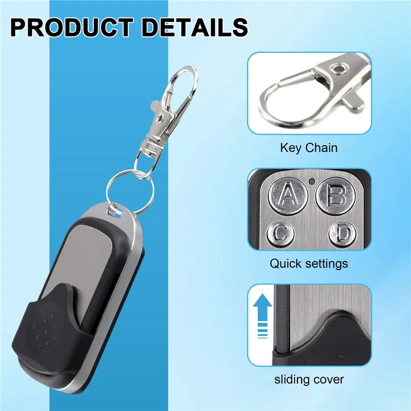 

2PCS Garage Door Opener Remote Keys For 893MAX ,890MAX 895MAX