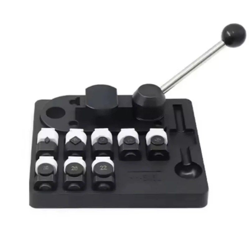 Ring Bending Machine Tool Set, Ring Bender Press with Dies, Ring Mandrel, Rubber Hammer & Ring Sizer Gauge for Jewelry Making