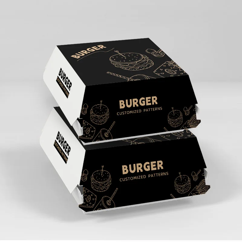 custom.LOKYO Customized Take Away Fast Food Packaging to Go Fried Chicken Hamburger Burger Box