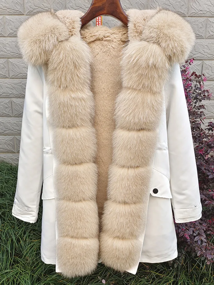 ZMEENNA Ladies Warm Winter Parka With Luxurious Faux Fur Hood And Removable Liner Stylish Long Sleeve Casual Outwear ZM3385