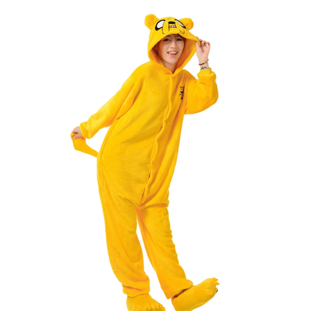 Finn And Jake Dog Kigurumi for Adults Cartoon Animal Cosplay Costume Women Men Onesies Pajamas Jumpsuit