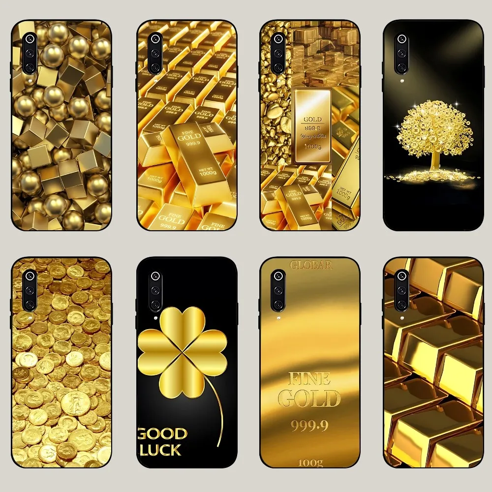 

Money Gold Cash Art Phone Case For Xiaomi 11 Redmi Note 11 5G 8T 9A 9 10T Note8Pro Note9 12SUltra Black Case