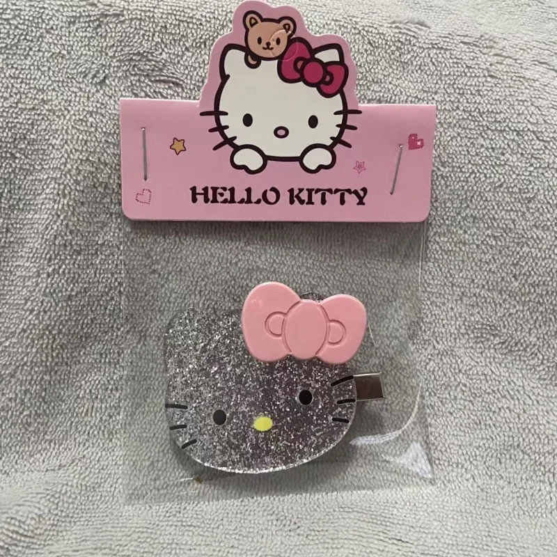 Hello Kitty Diamond Flash Hair Card Student Girl Birthday Gift Holiday Gift Head Decoration Outing Accessories Women Supplies