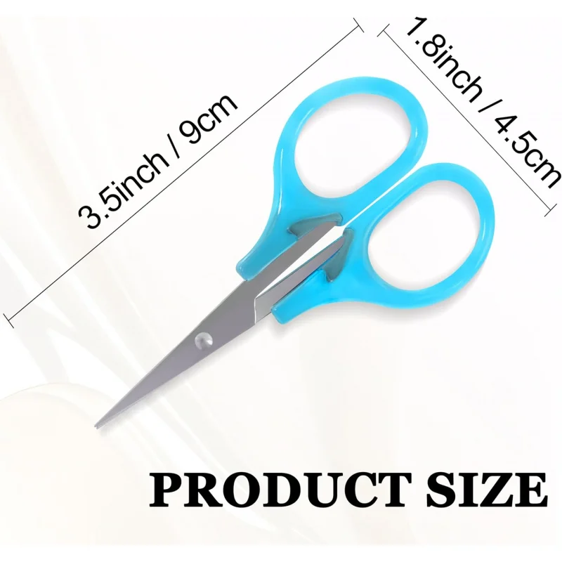 5/10 قطع مقص صغير متعدد الأغراض، مقص حرفي حاد من الفولاذ المقاوم للصدأ مع غطاء واقي، 3.5 بوصة #2