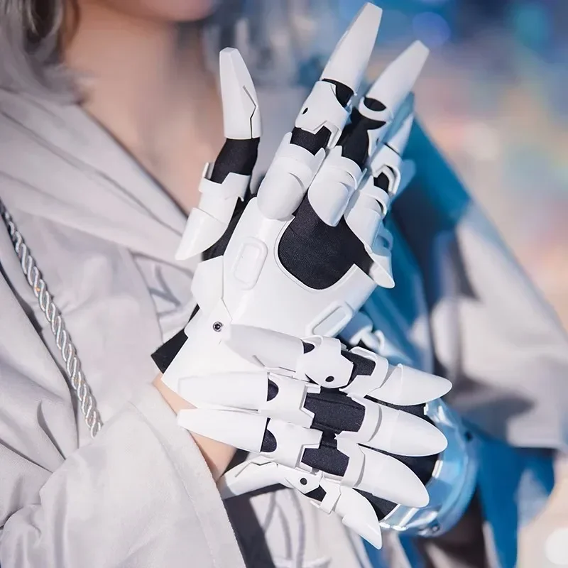 Mechanical Science Fiction Gloves Toys Adult Unisex Cyberpunk Cosplay LED Night Gloves Halloween Party Game Roleplay Props Gift