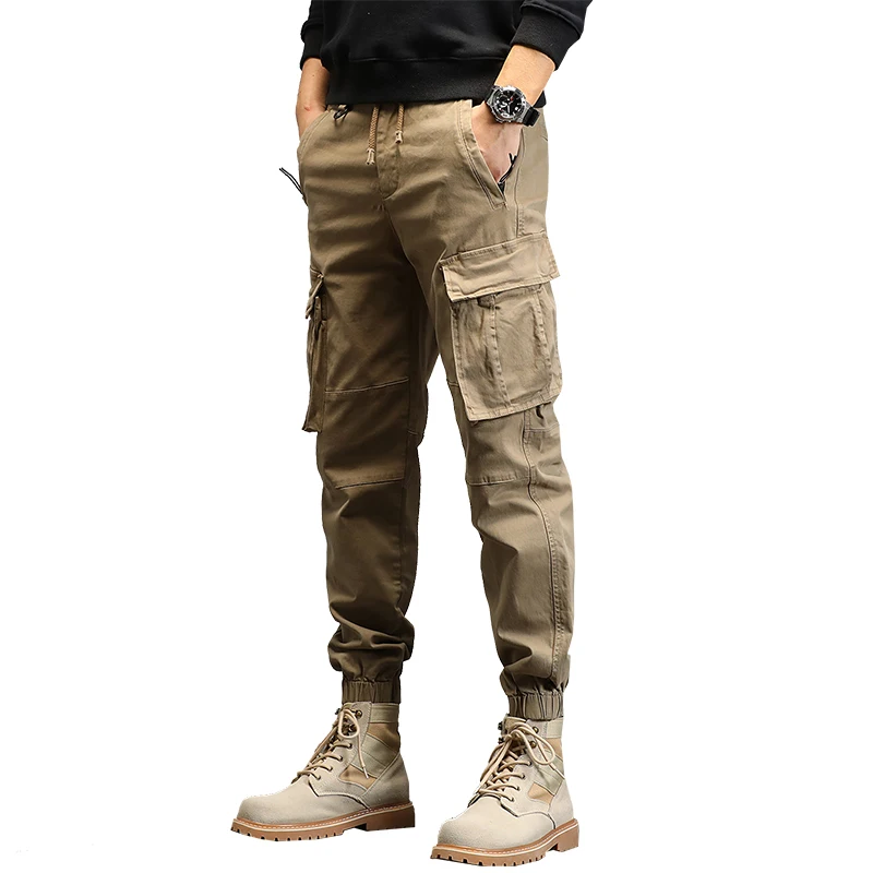 

2022Brand Casual Pants men cargo pants cotton loose trousers mens pants overalls Multi Pocket Straight Joggers Homme 6XL