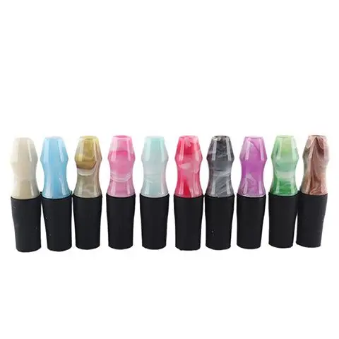 الشيشة الملونة الشيشة الفم نصائح الراتنج الشيشة المعبرة مع شنق حبل حزام تشيتشا Narguile انبوب ماء أبواق