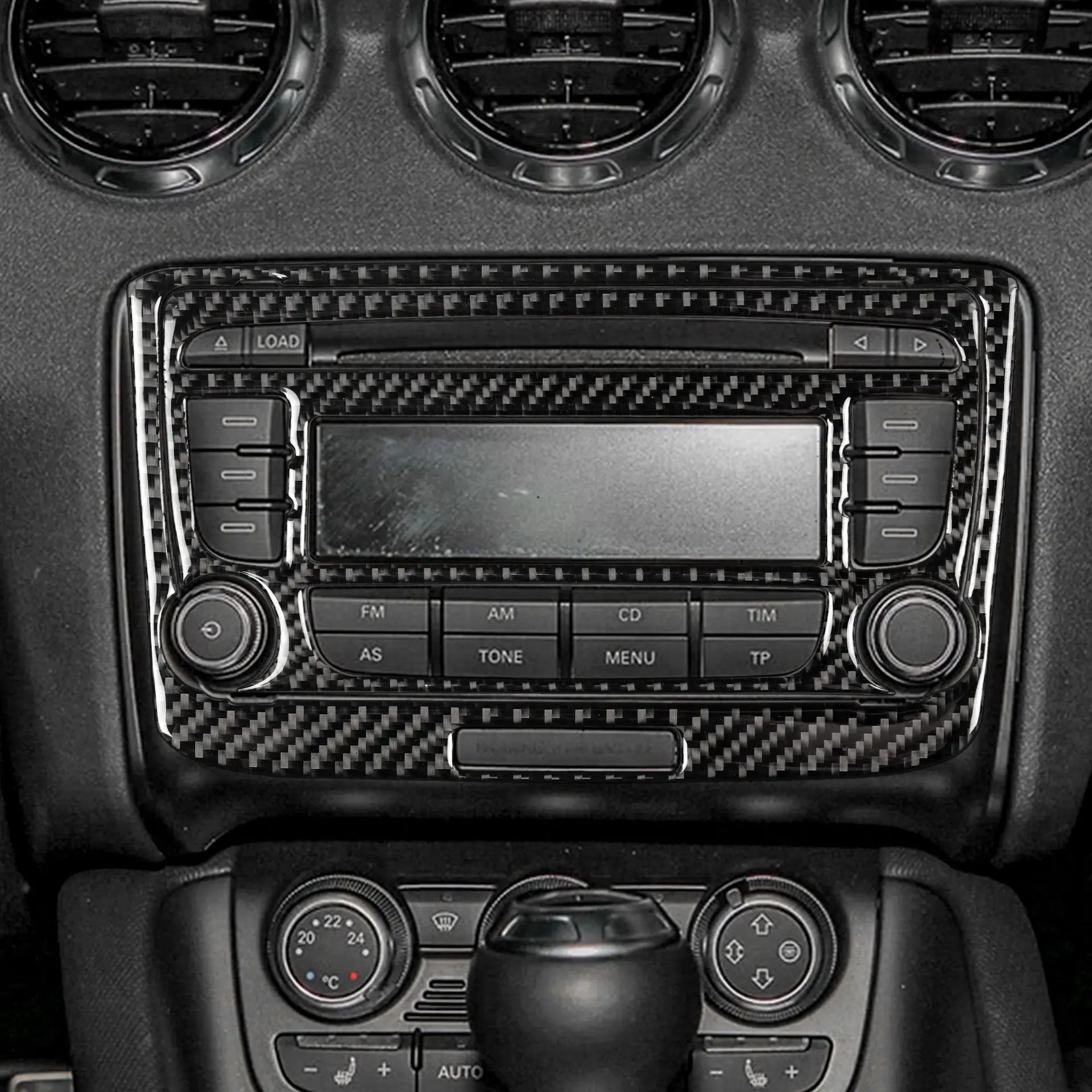 Prepreg Dry Carbon Real Carbon Fiber Interior Center Console A/C CD Panel Cover Trim for Audi TT TTS TTRS 8J MK2 2007-2013