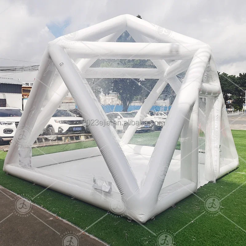 Factory Price 3mx3mx3m Outdoor Camping  Giant Inflatable Clear Triangle Airtight Tent for Holiday Hotel Party