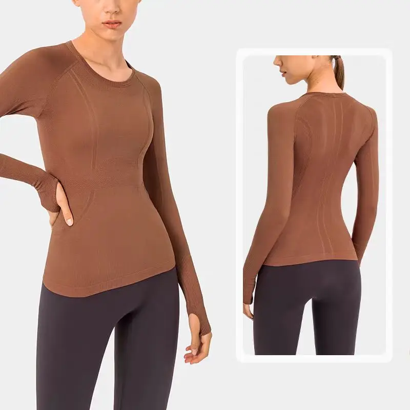 

Lemon Quick Drying T-Shirt Workout Yoga Suit Sports Top Women's Fitness Suit Breathable Long Women's Push Leggings Short Gym Top