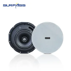 8inch 80W Passive In-ceiling Speaker 100V/70V/16Ohm High-end Coaxial Recessed Speaker PA Sound System for Hotel Gym Supermarket