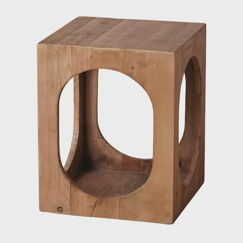 People and cats share coffee table, cat nest Japanese-style sofa side table, solid wood square table creativity, bedside table