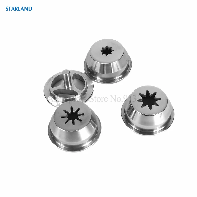 Four Churros Molding Caps Nozzles Lid Spare Parts Of Churro Filling Machine Fitting Spanish Churros Maker Accessories