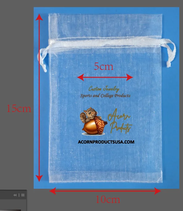 

2000 Pieces 10x15cm + 2000 Pieces 13x18cm White Organza Bags Hot Printing With Multi-colors Logo Custom-made