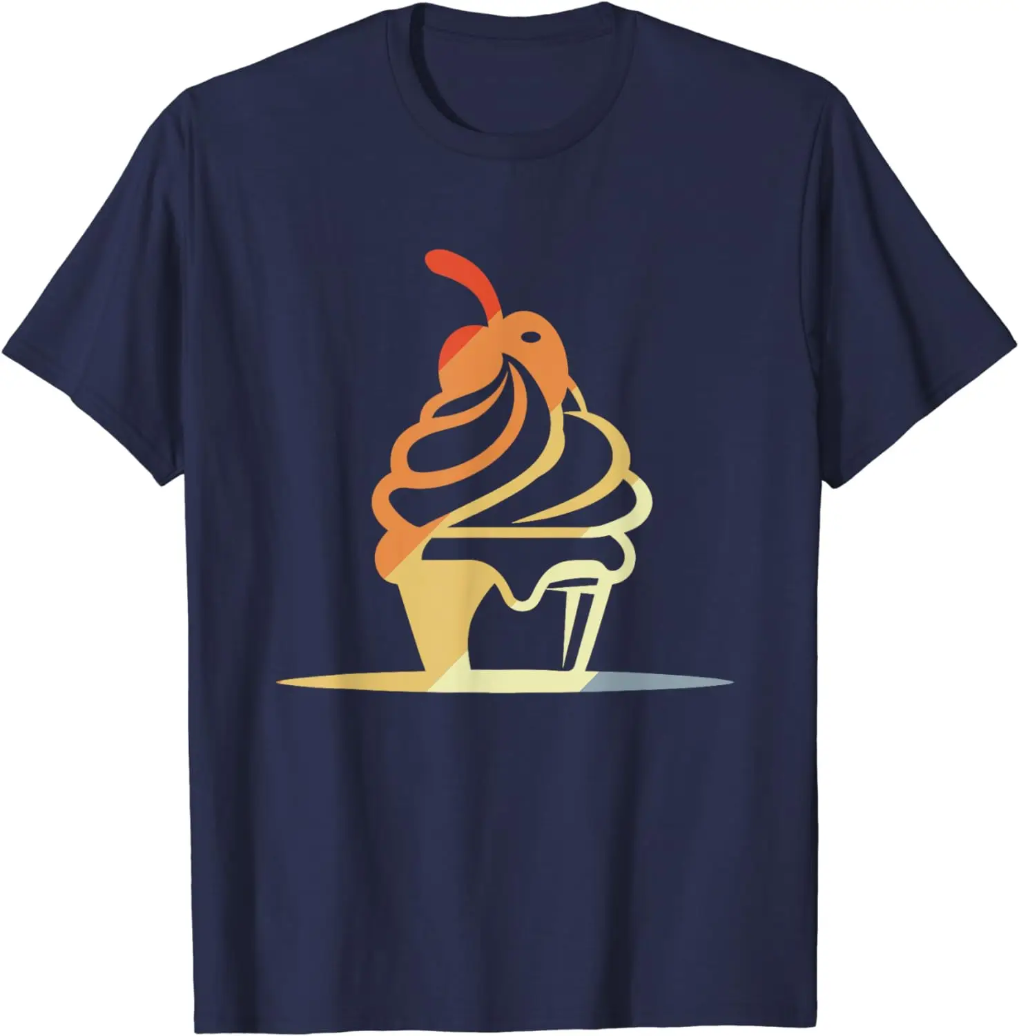 2024 Summer New Ice Cream Retro Frozen Dessert Sorbet Fashion T-shirt