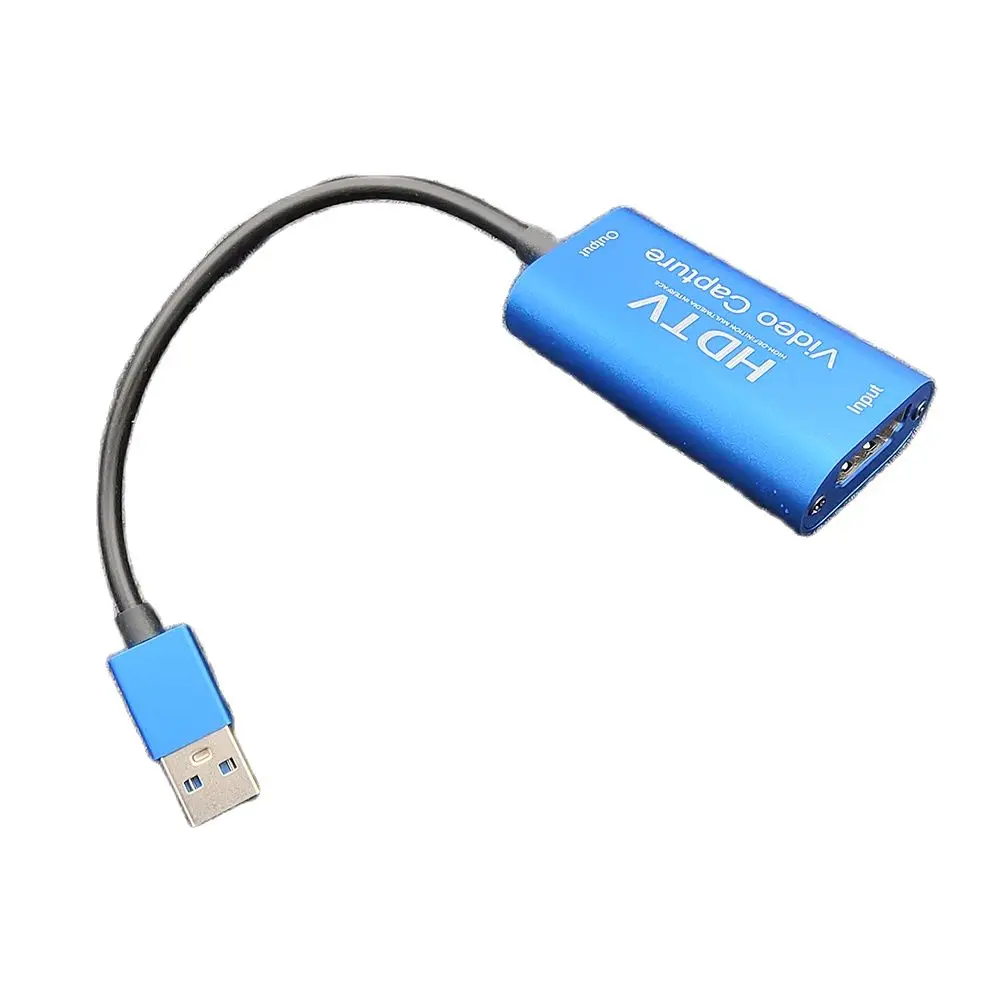 Портативная Карта видеозахвата HD 1080P, совместимая с HDMI, USB 3,0, видеозахват для ПК, игровой камеры, записи, прямой трансляции