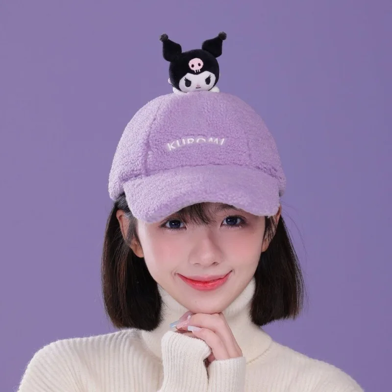 Sanrio My Melody Pochacco Pompompurin chapéus periféricos de filmes e televisão kawaii para meninos e meninas bonés de beisebol quentes de inverno