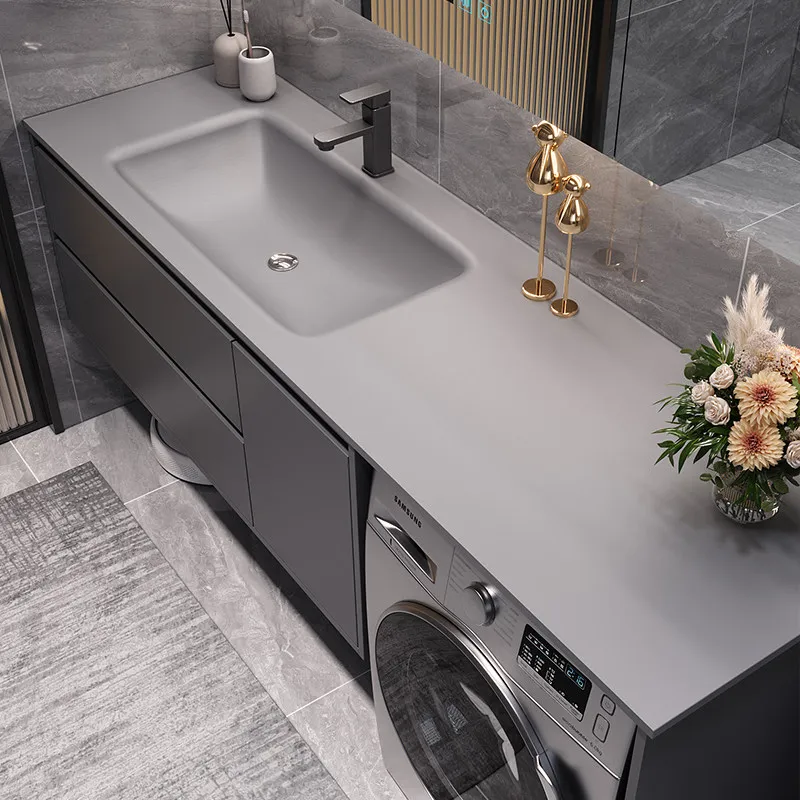 

Тумба для ванной комнаты, интегрированная раковина из сланца с горячей гибкой, комбинация раковины и умывальника