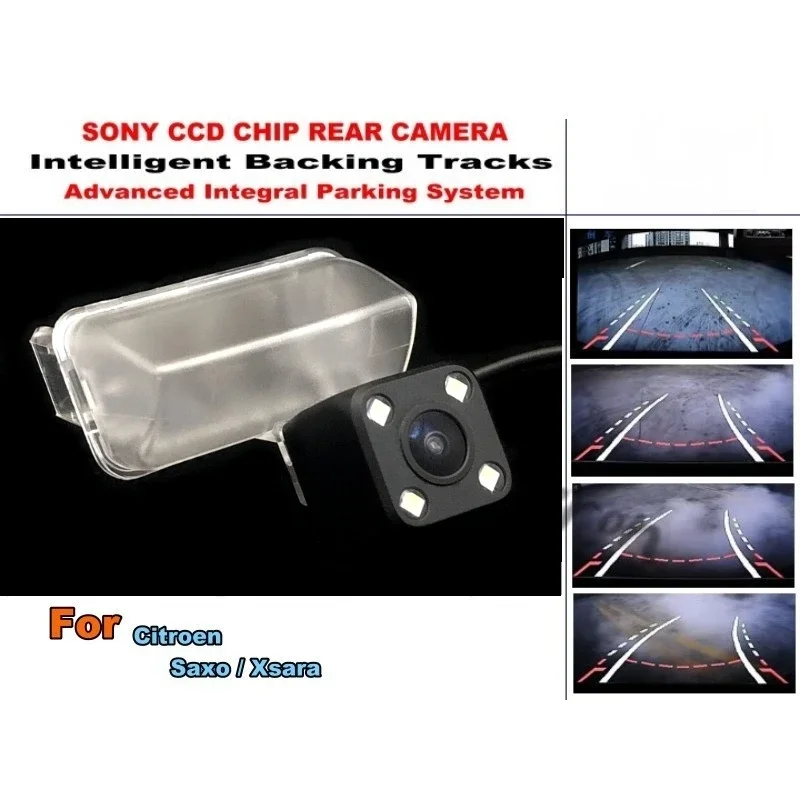 For Citroen Saxo / Xsara 1999~2010 Car Trajectory Intelligent Car Tracks Parking Assistance CCD HD Night Vision Rear View Camera