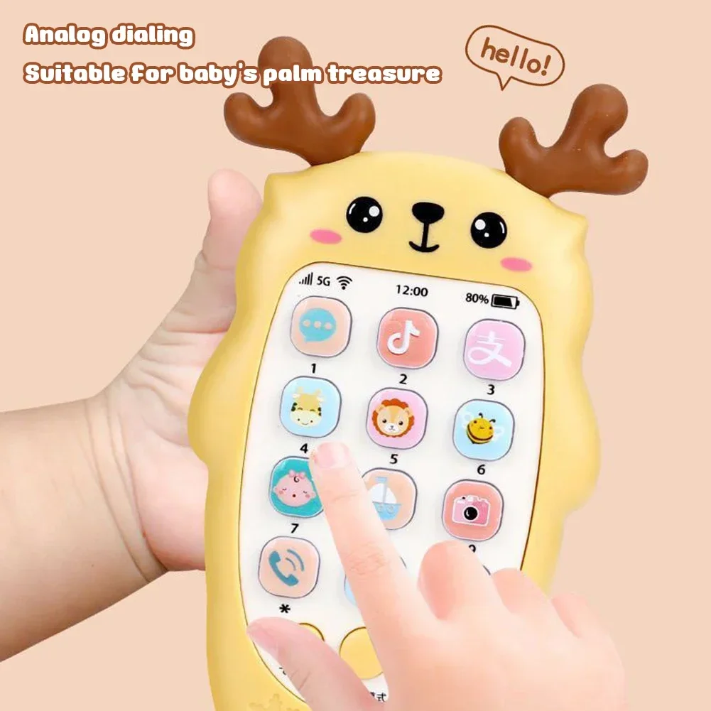 Baby Telefon Spielzeug zweisprachiges Telefon Beißring Musik Stimme Spielzeug frühe pädagogische Lernmaschine elektronische Kinder Geschenk Baby Spielzeug