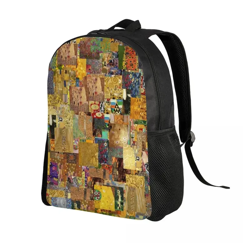 Ransel seni lukisan Gustav Klimt cetak 3D untuk anak perempuan laki-laki tas Travel Sekolah kuliah tas buku Pria Wanita cocok untuk Laptop 15 inci