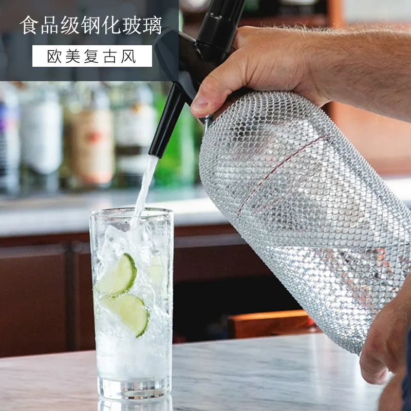 Siphon à soda en verre, pistolet à soda, machine à eau gazeuse maison, générateur d'eau gazeuse domestique