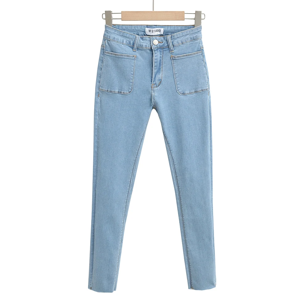 Skinny  jeans women 2022 vintage clothes stretchy jeans for women pants black pencil jeans brown denim pants korean streetwear