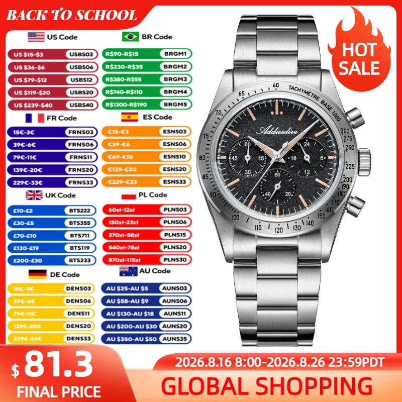 Luxury Watch Level - ADDIESDIVE nouvelle montre chronographe 0S20, mouvement