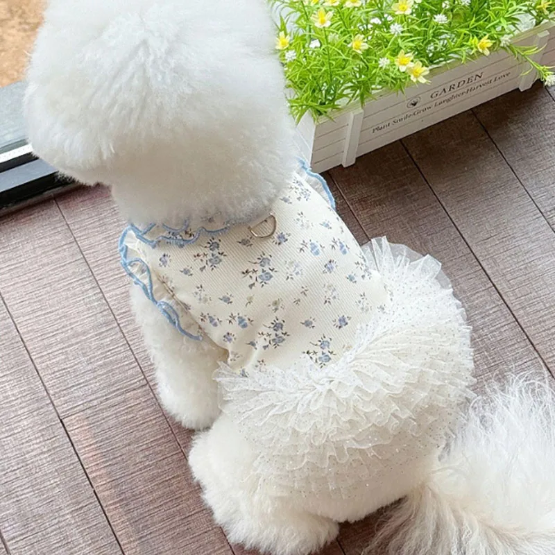 Vestido floral de verano para perros pequeños – Tutú Chihuahua - imagen 3