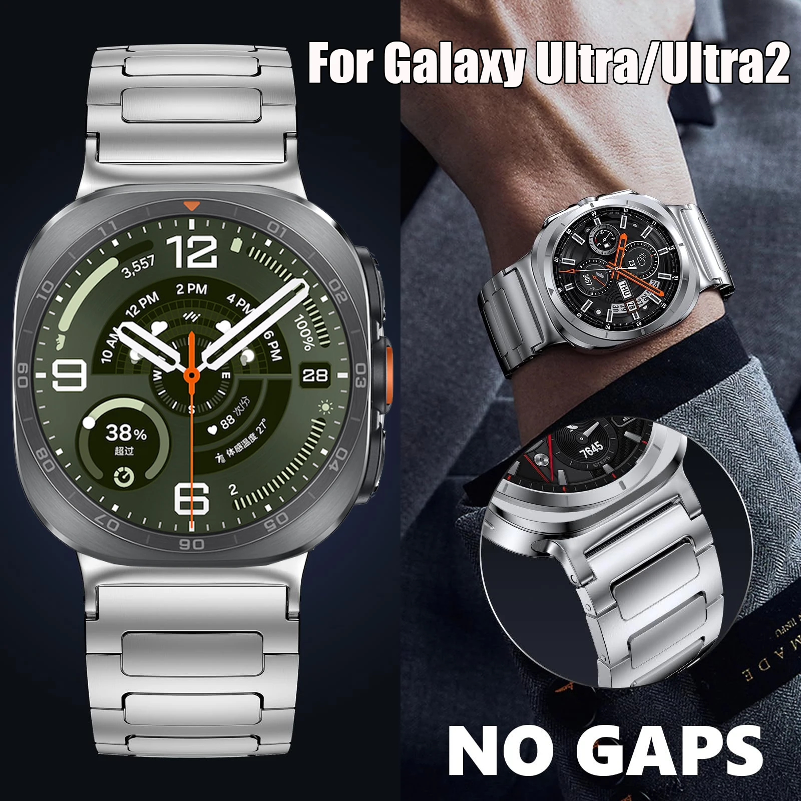Metallarmband für Samsung Galaxy Watch Ultra2 2026, Edelstahlband, Ersatzarmband für Galaxy Watch Ultra 47 mm Armband