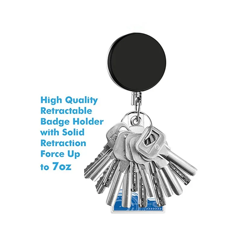 Metalen En Abs Plastic Materiaal Badge Haspel Intrekbare Easy Pull Sleutelhanger Clip Voor Werkvergunning Id Tag Pass Werkkaarthouder