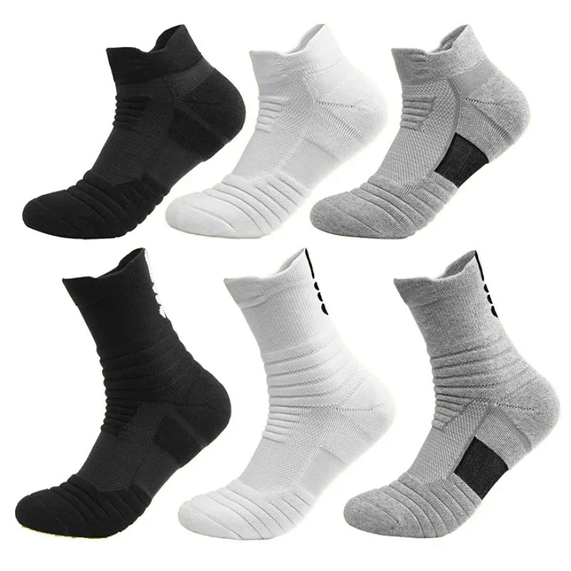

Men's Cycling Sport Socks Basketball Running Compression Ankle Sock men Black White Anti-slip Bicycle Mtb Cycling Sock 1-20 Pair