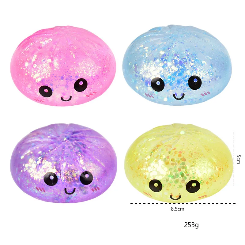 

Имитационный сияющий антистресс-мяч-пельмень для снятия напряжения, мягкий, для офиса и дома, мини-подарок для взрослых