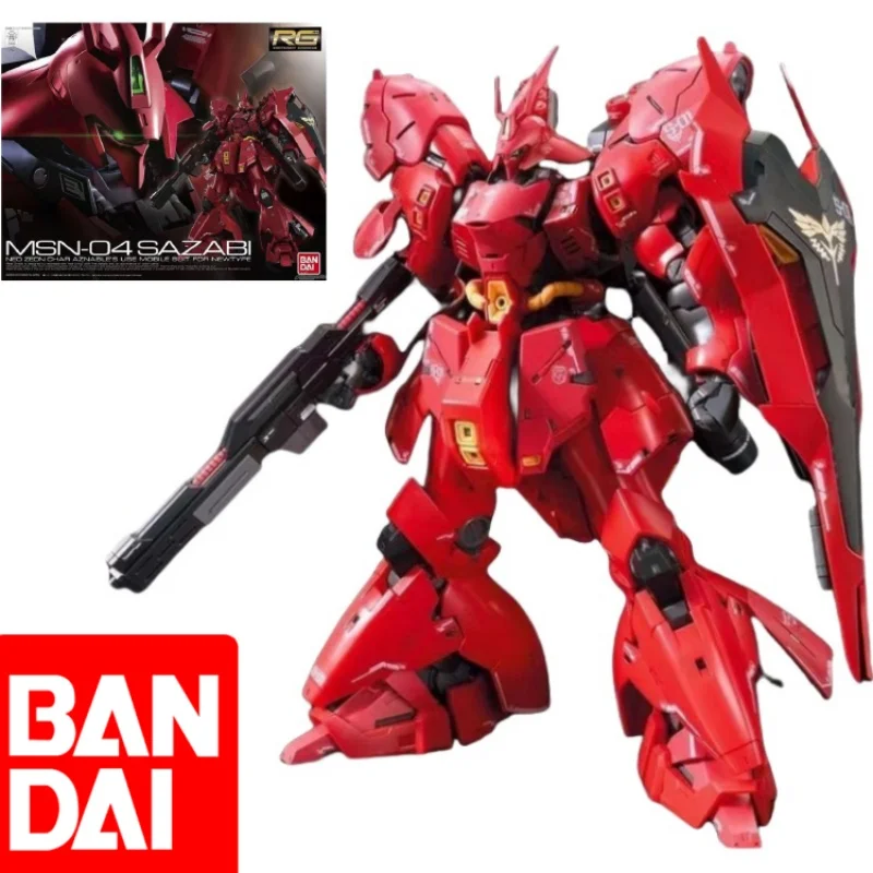 

New Bandai Original GUNDAM RG 1/144 MSN-04 Sazabi Anime Action Figure Assembly Model Toys Collectible Model Gifts For Children