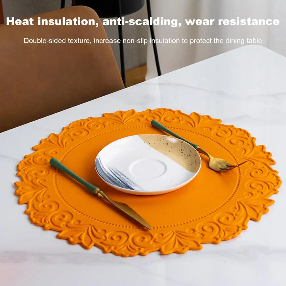 Fashion Cup Pad Solid Color Decorative No Odor Heat Insulation Placemat Cup Pad Decoration