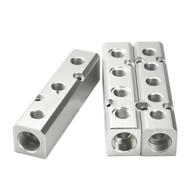 30x30mm Air Manifold Distributor PT1/2 to PT1/4 Drain Diverter Oil Exhaust Distributor Air Source Distribution Row 2-10 Way