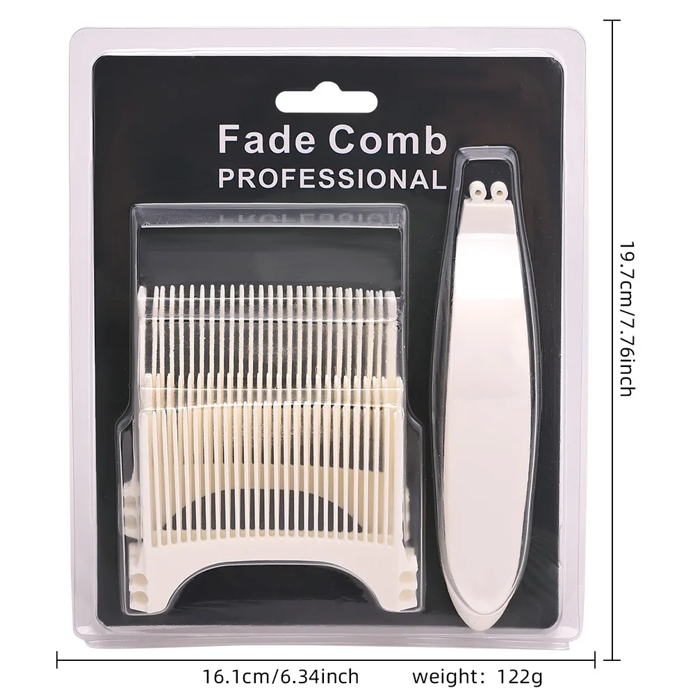 

Men Styling Tool Barber Fade Combs Ergonomic Clipper Hair Cutting Fade Comb Gradienter Design Barber Positioning Haircut Comb