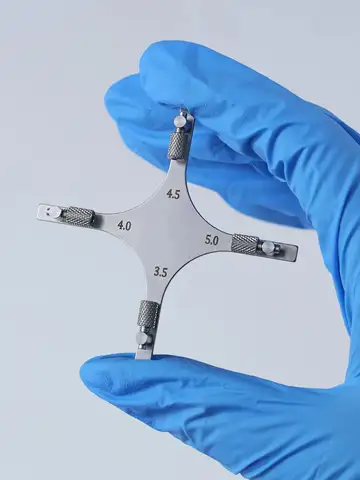Bilashmart Cross Type Dental Orthodontic Bracket Positioning Gauge High Precision Stainless Steel with 20pcs Pencil Lead Refills