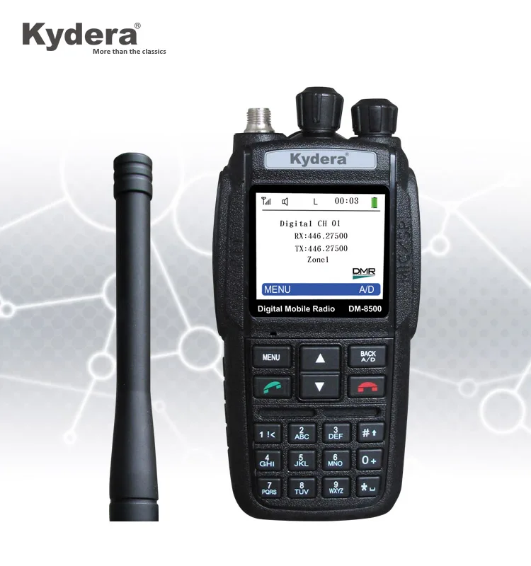 Kydera Hands Free Radio Communication Dual Mode Two Way Radio Vhf Digital Best Walkie Talkie DM-8500 With CE