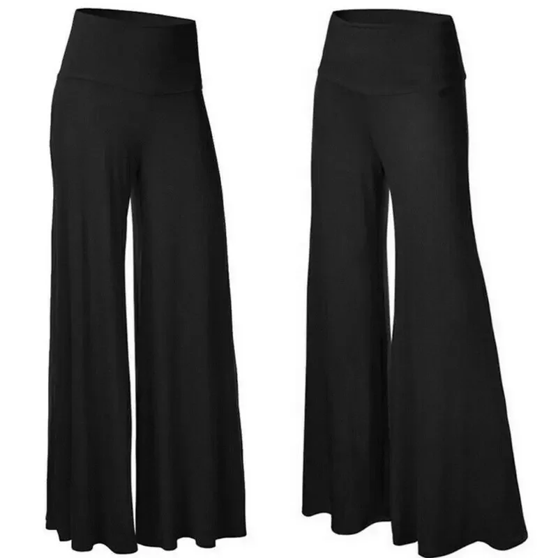 Womens Plus Size High Waist Suit Pants for Women Maxi Long Pants Solid Color Office Lady Loose Stretch Pleated Casual Trousers