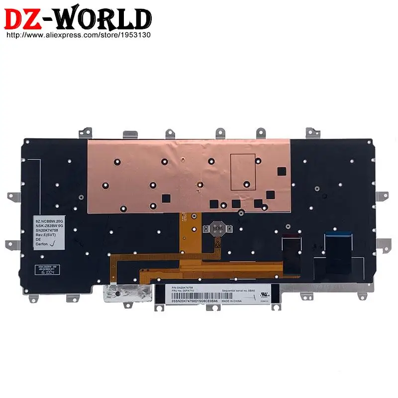 SP Spanish DE German UK English KR Korean CZ Czech CFB TR Turkish NDC Keyboard for Lenovo Thinkpad X1 Carbon 4th Gen 4 Laptop