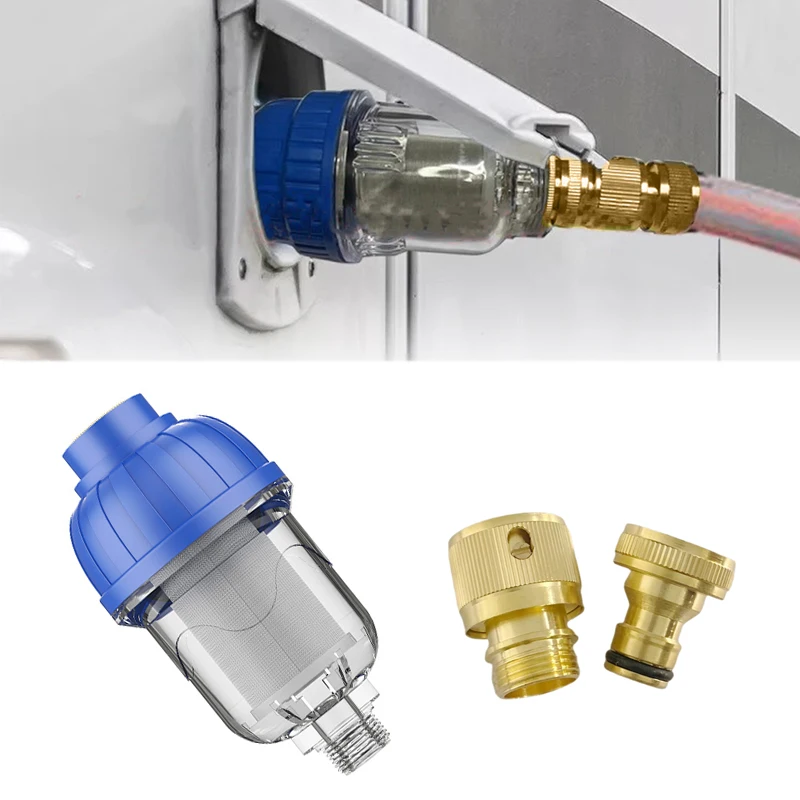 

1Set Filter Water Tank Filling Pre-Filter Outdoor RV Faucet Impurity Gravity Fill External Water Purifier Caravan RV Accessories