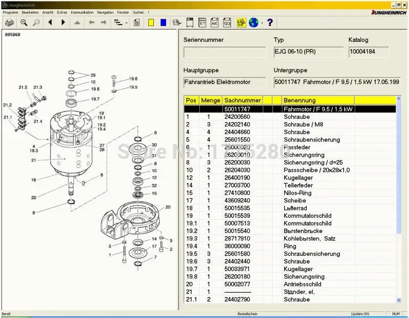 أجزاء EPC-SOFTWARE Jungheinrich ForkLifts ET + إصلاح SH + Judit 4 Diagnostic V4.37 + Unnexpired + KEYGEN