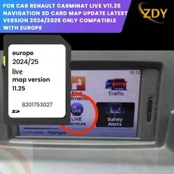 UPDATED VERSION 2024 v11.25 FOR RENAULT CARMINAT LIVE NAVIGATION SD Card Megane, Clio,Laguna... Satellite navigation charts